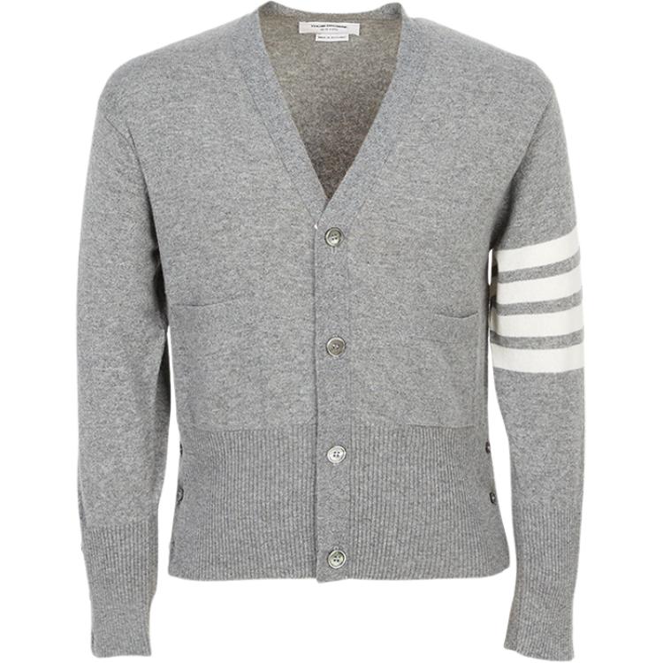 

Thom Browne · Мужской кашемировый свитер серого цвета