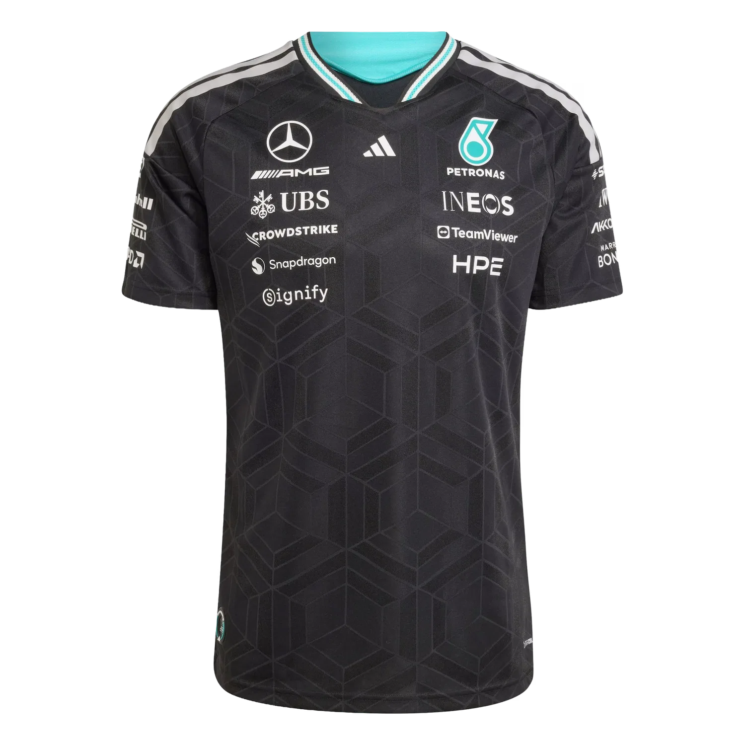 Мужская футболка с длинным рукавом Mercedes-AMG Petronas Formula 1 Team Adidas, черный