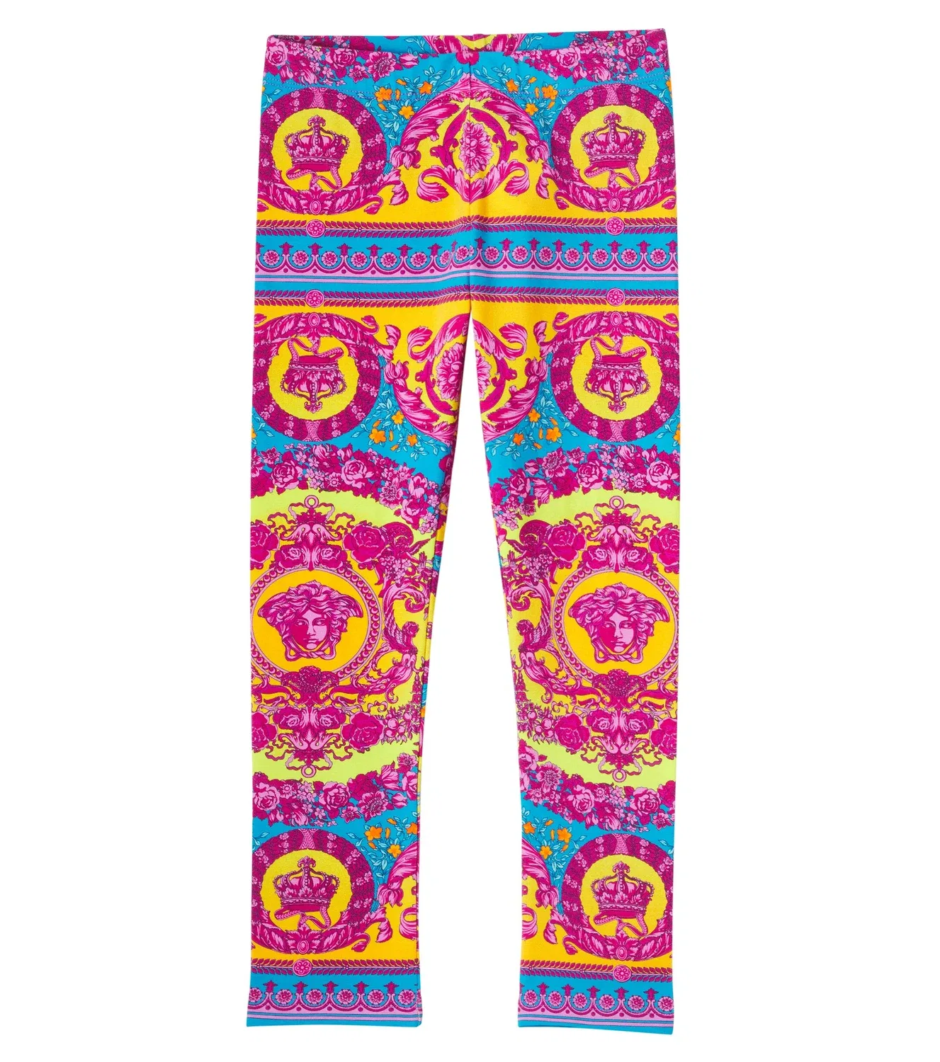 Леггинсы хлопковые Electric Barocco Versace Kids, мультиколор