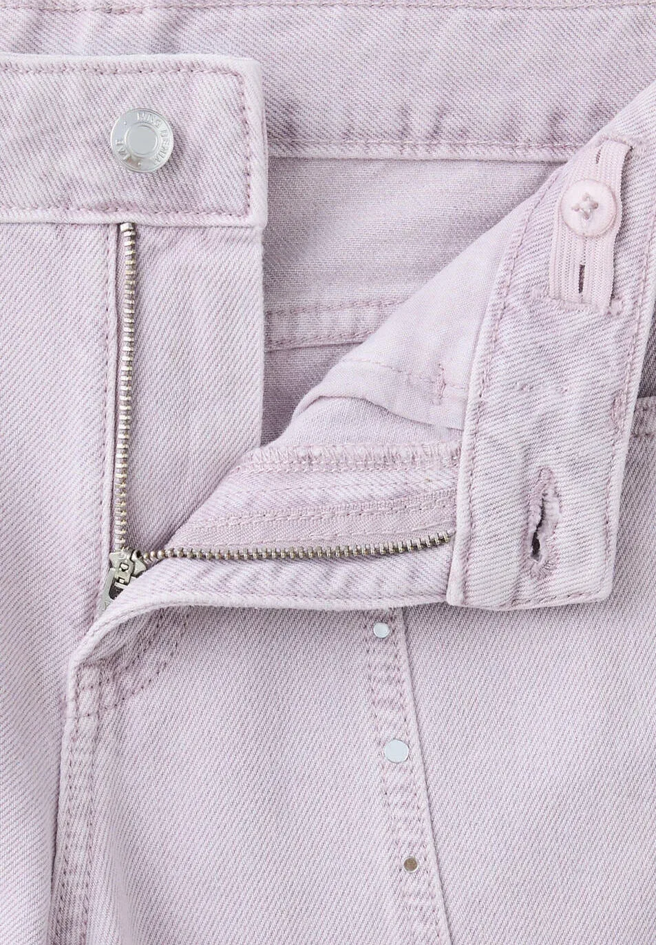 Детские джинсы свободного кроя Mango Kids, Lilac — фото 4