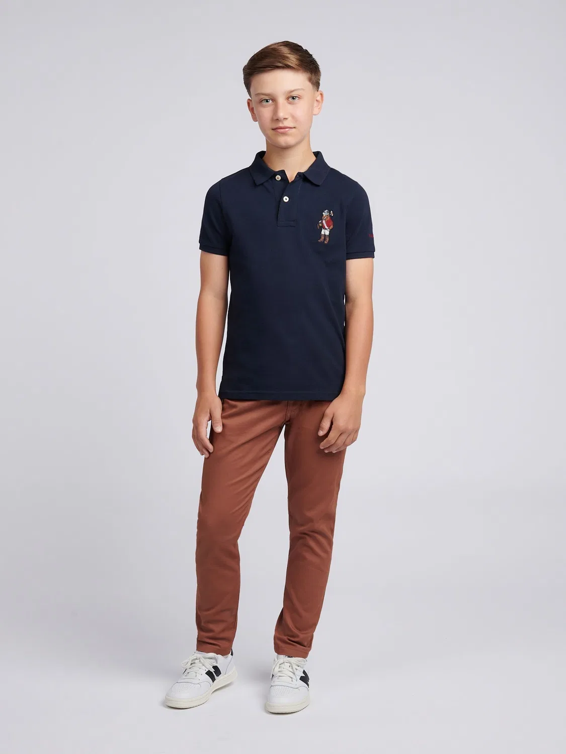 Брюки вельветовые 5 карманов Bedford Cord U.S. Polo Assn., коричневый — фото 3