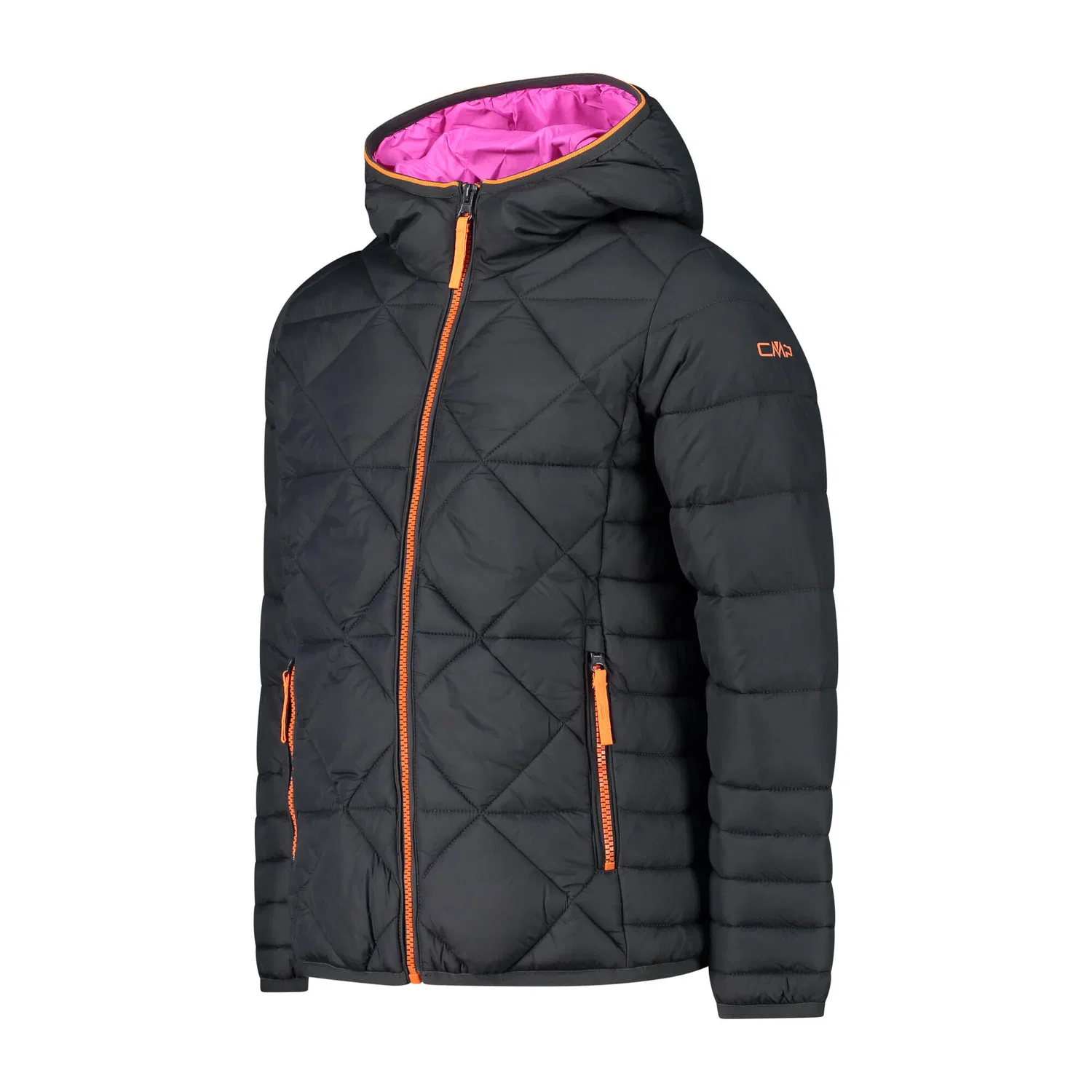 Детская куртка для девочек с капюшоном KID G JACKET FIX HOOD Cmp, Grau — фото 2