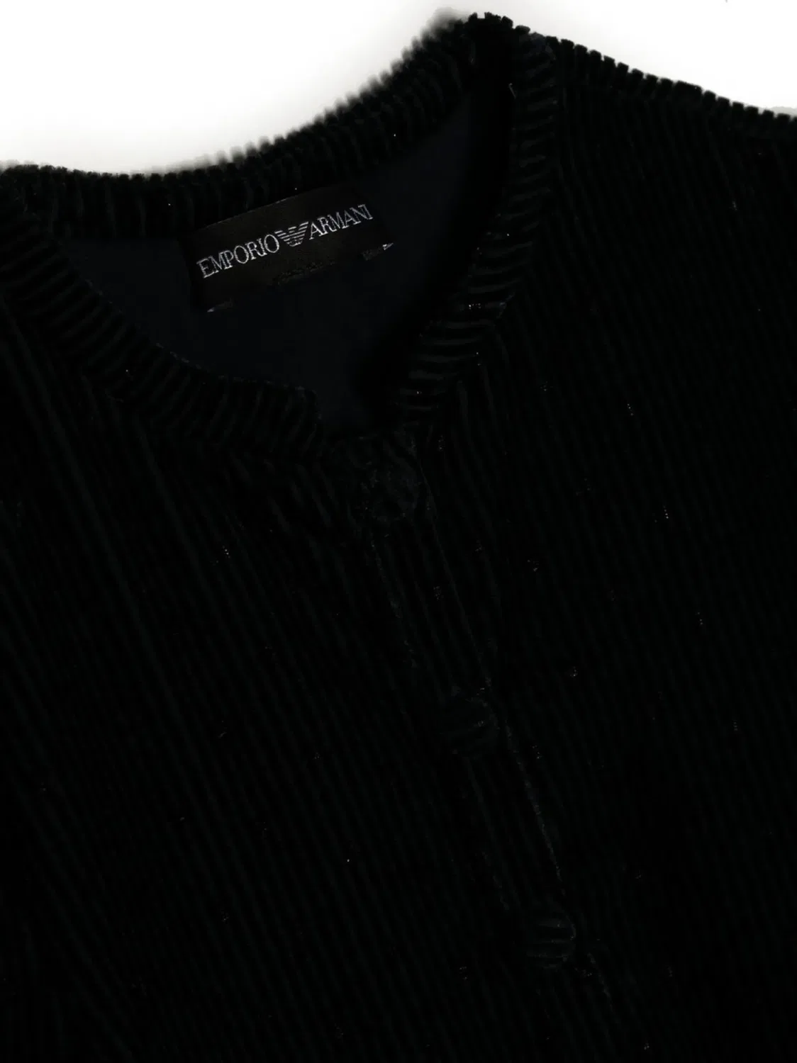 Рубашка-платье из кордюроя Emporio Armani, черный — фото 3