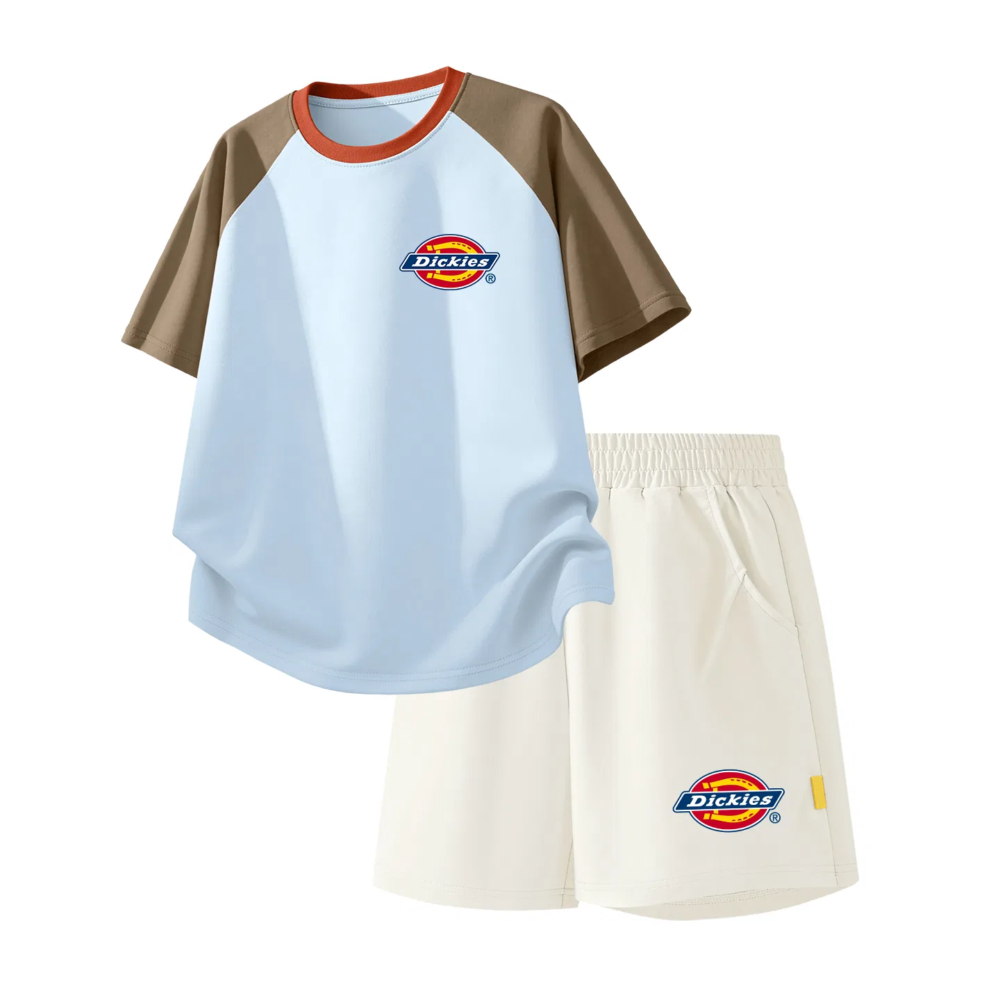Детский спортивный комплект из 2 предметов с логотипом S Logo K Coffee Blue и S Logo K_Bottom Right Mist White, Dickies