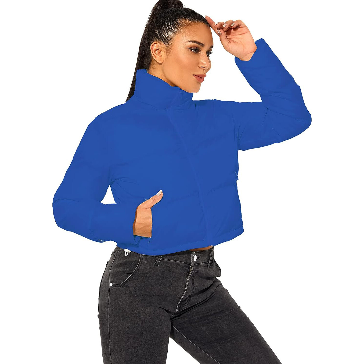 

Пуховик Hujoin Cropped Fashion, синий