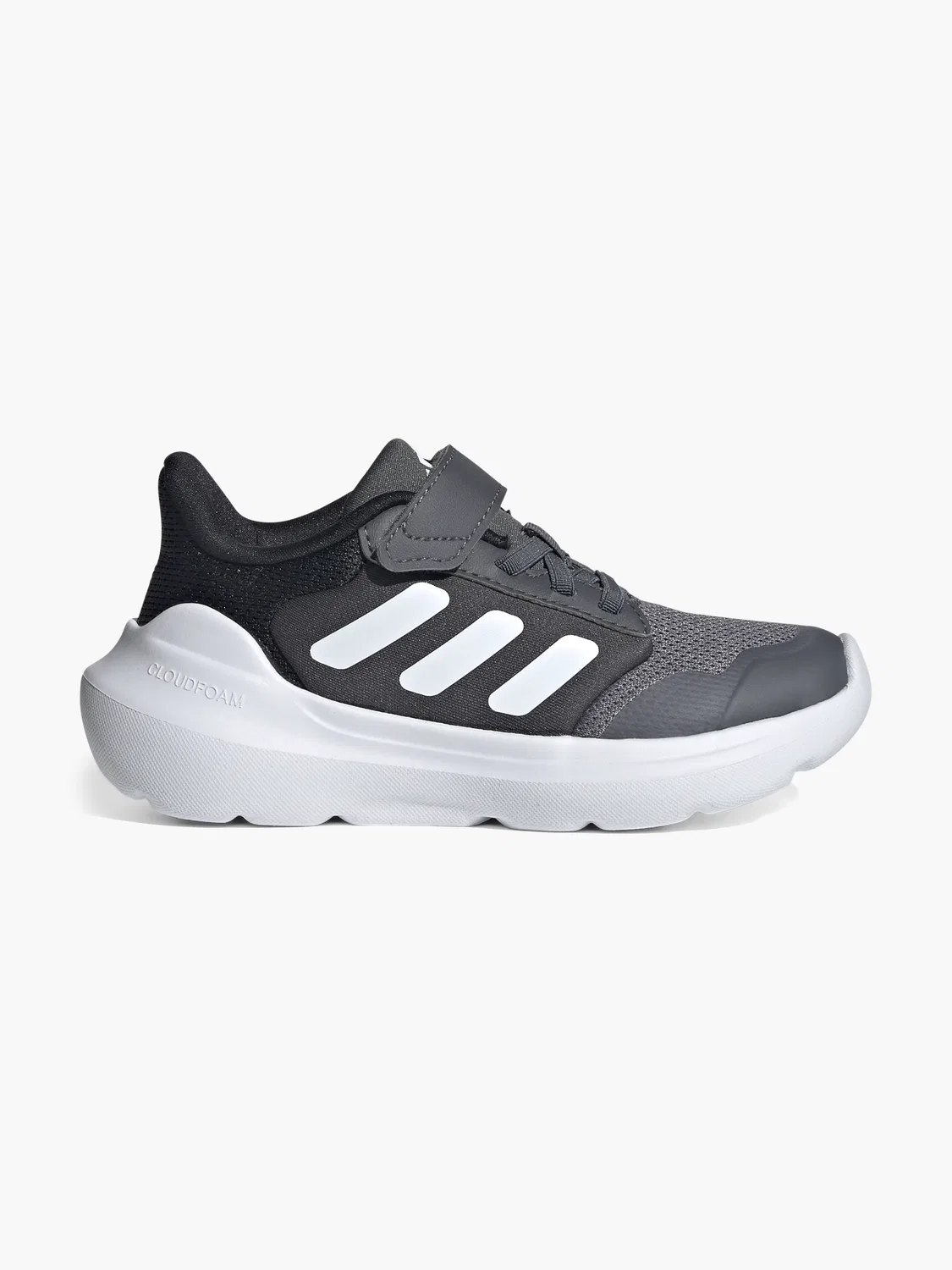 Кроссовки для мальчиков на шнуровке и липучке Adidas TENSAUR RUN 3.0 EL C, серый