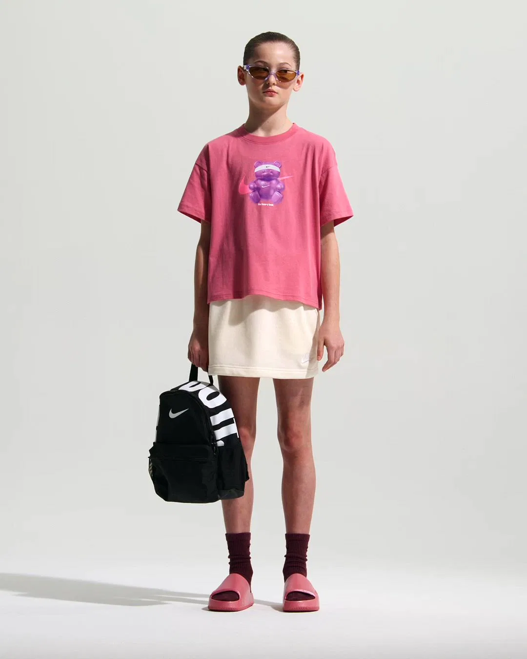 Детская футболка с принтом Nike Sportswear Boxy, Peony — фото 2