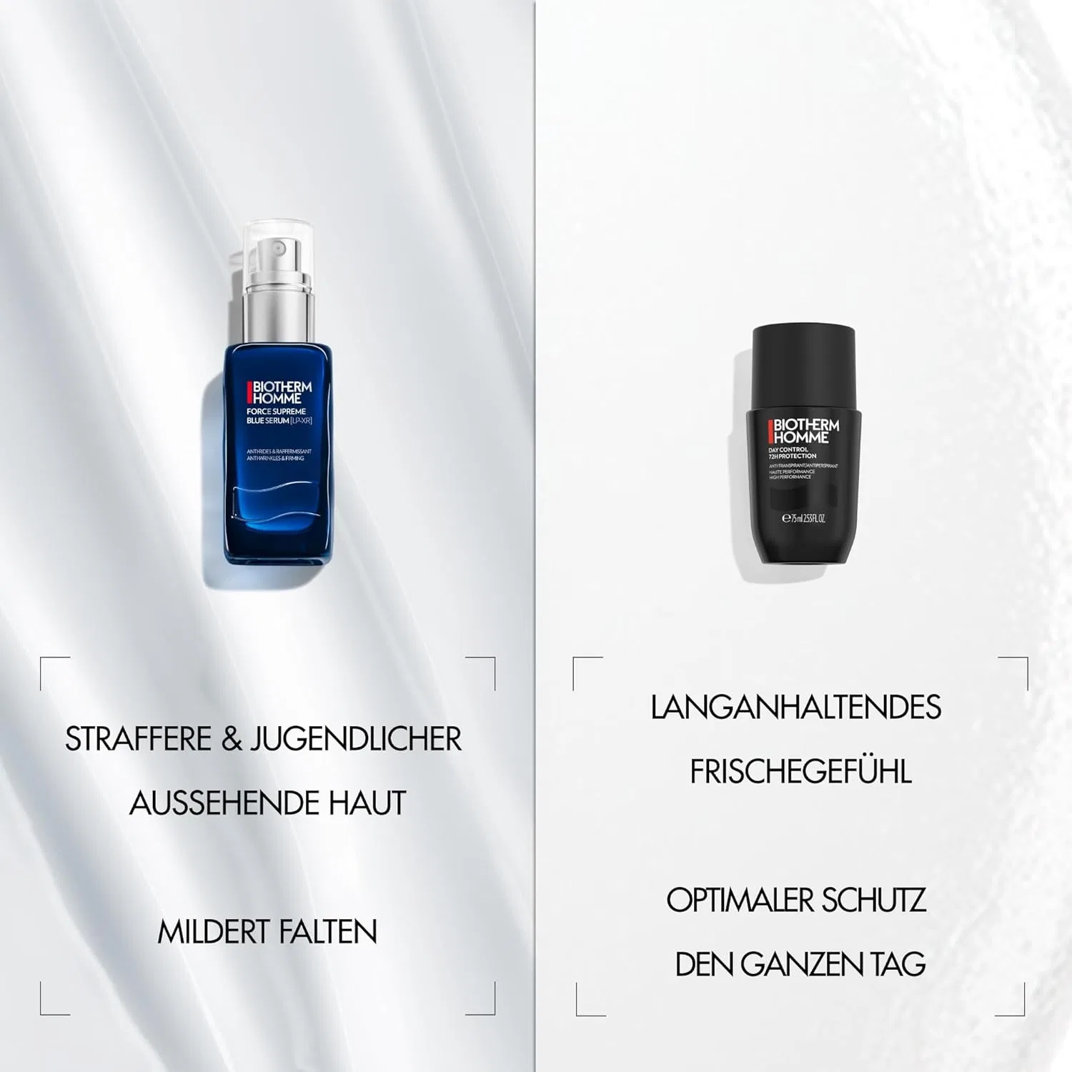 Набор для ухода Biotherm Homme Care с антиперспирантом 75 мл и сывороткой 30 мл, Синий — фото 4