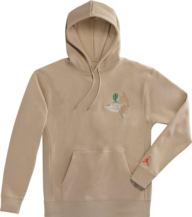 

Худи Cactus Jack by Travis Scott x Jordan Pullover Hoodie 'Khaki/University Red', загар, Коричневый, Худи Cactus Jack by Travis Scott x Jordan Pullover Hoodie 'Khaki/University Red', загар