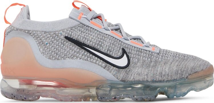 

Кроссовки Nike Air VaporMax 2021 Flyknit 'Grey Fog Bright Mango', серый