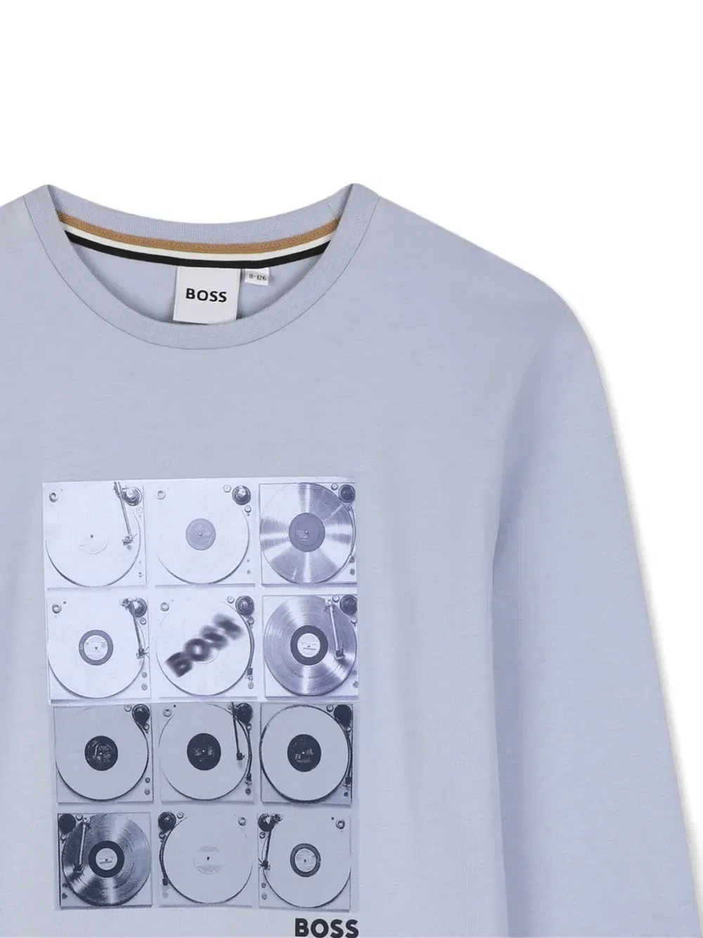 Футболка с длинными рукавами и графичным принтом Boss Kidswear, синий — фото 3