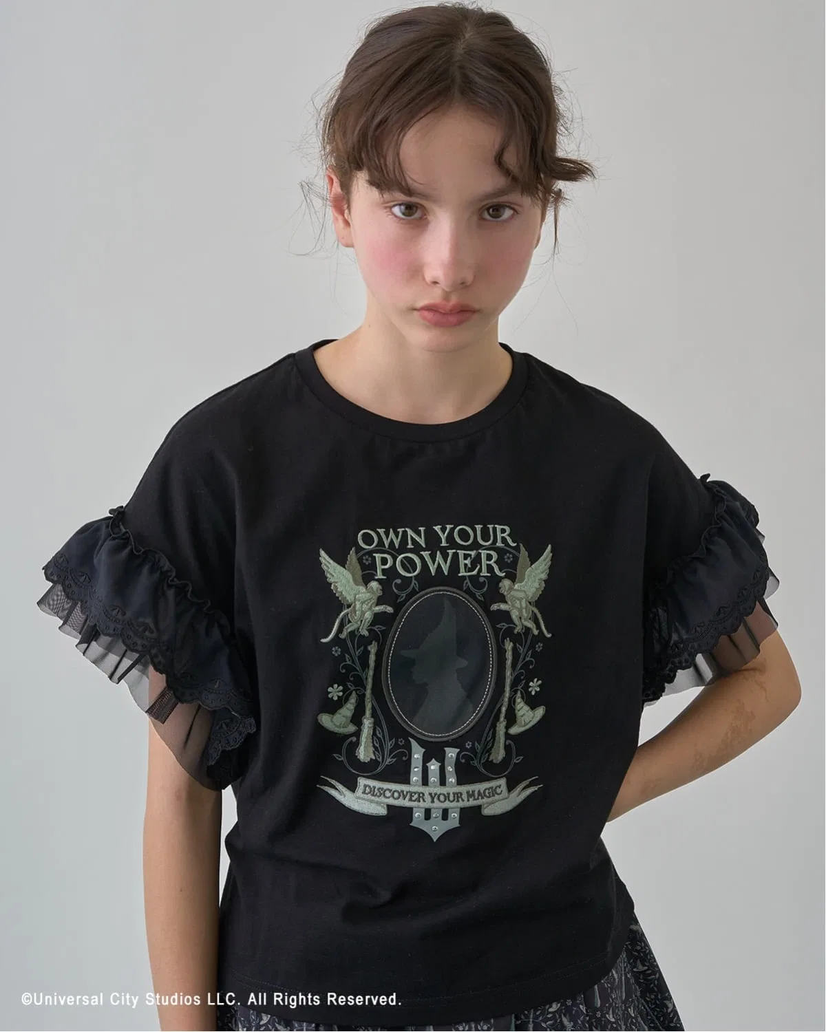 Детская футболка с принтом WICKED pom ponette junior, Black