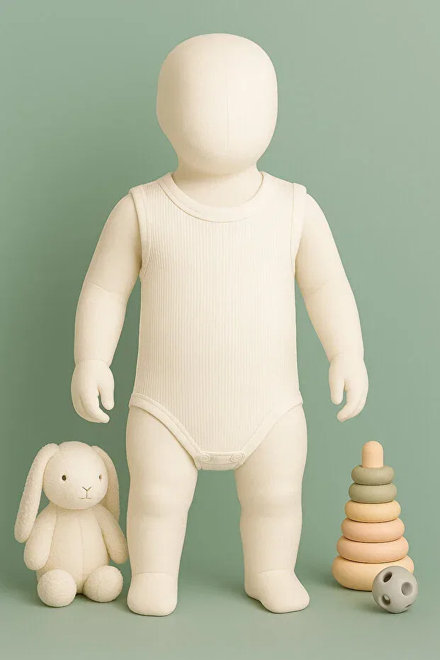 Детское боди без рукавов Kiddy Boo, White