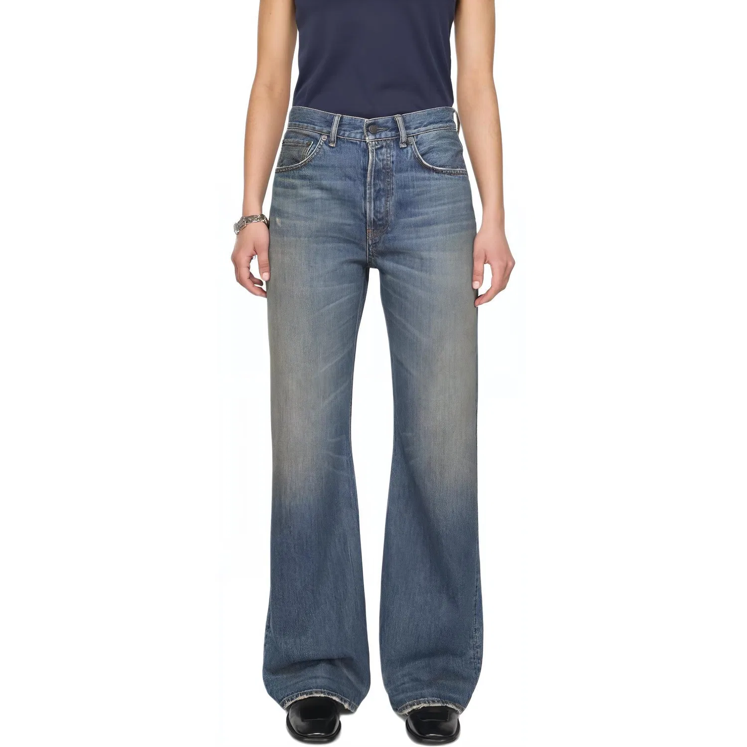Женские джинсы-клеш Acne Studios, Medium Blue — фото 3