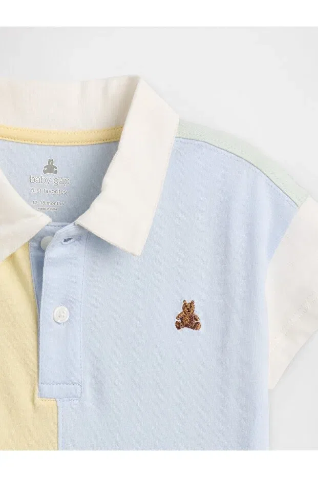 Детский комбинезон для мальчиков с коротким рукавом Brannan Bear Polo Gap, Multicolor — фото 3
