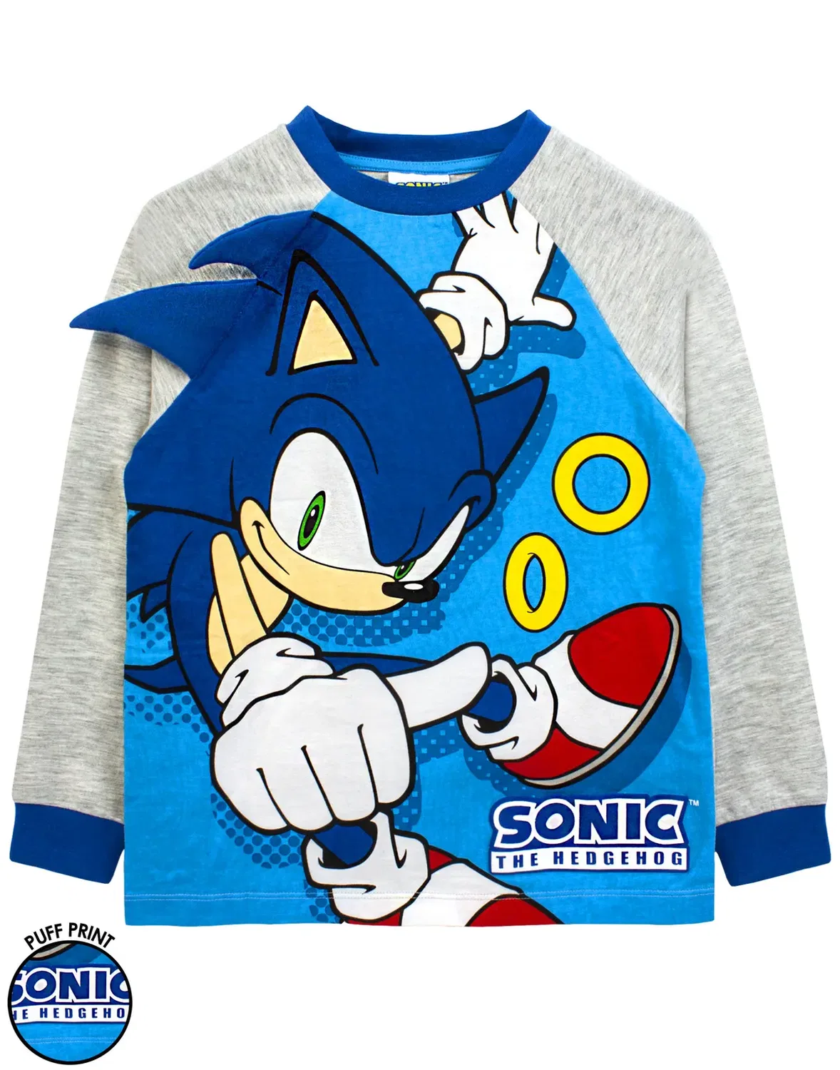 Детский комплект пижамы с длинным рукавом и длинной штаниной Sonic The Hedgehog, Blue — фото 4
