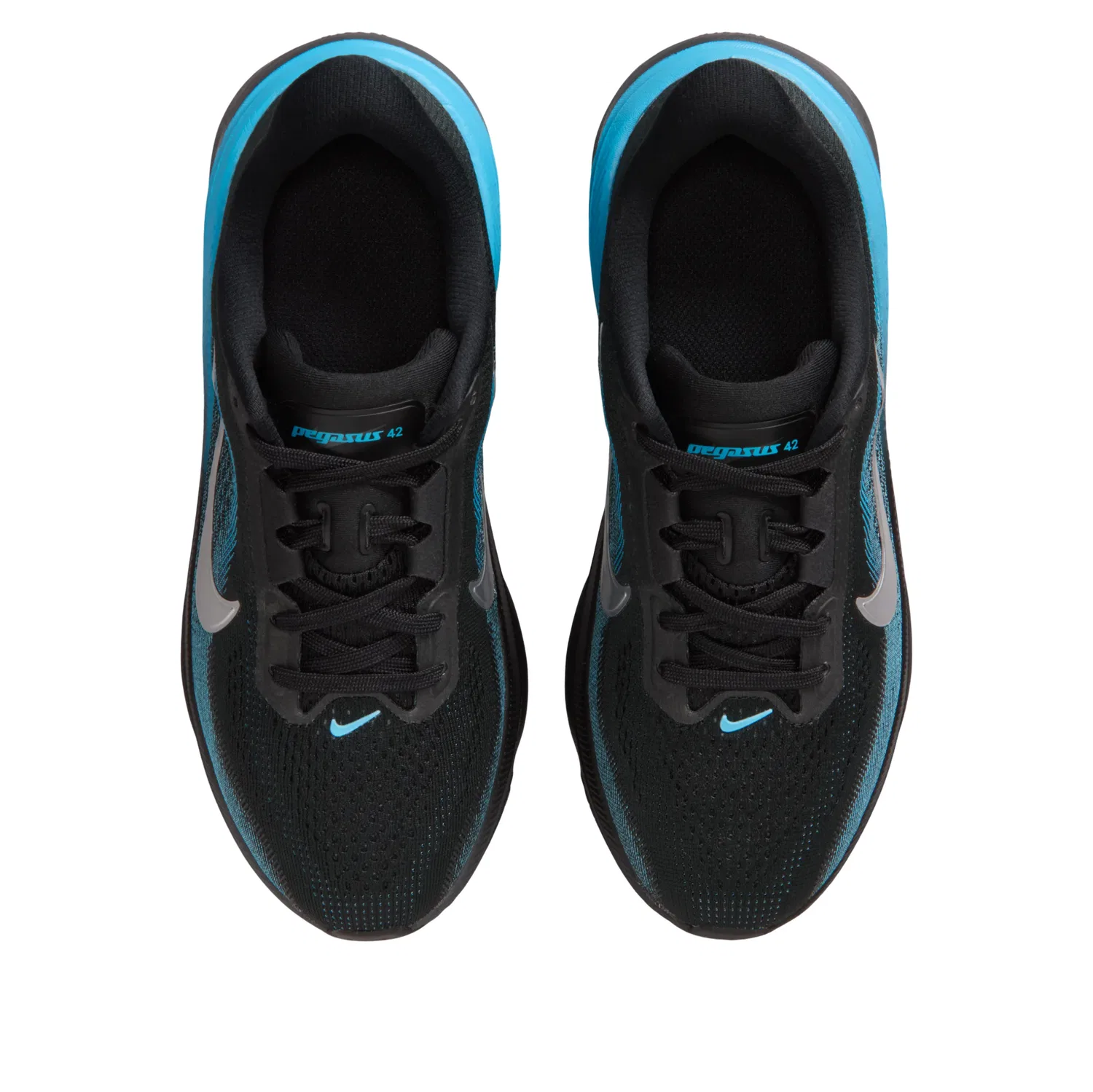 Детские кроссовки с сетчатым верхом Air Zoom Pegasus 42 'Black Blue' Nike, Black/Blue — фото 3