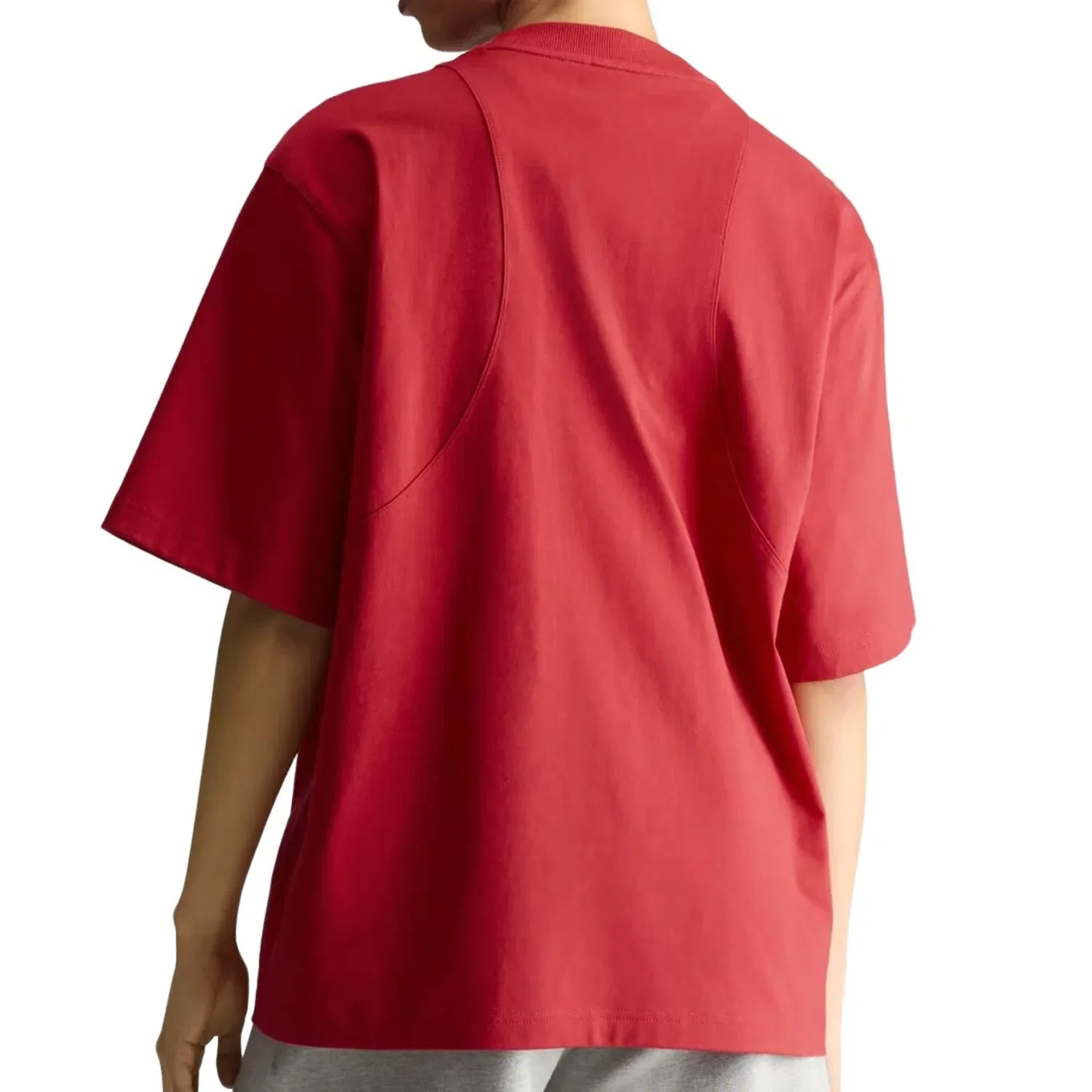 Женская футболка Stella McCartney Loose T-Shirt Asia Sizing 'Soft Carmine' adidas, Soft Carmine — фото 3