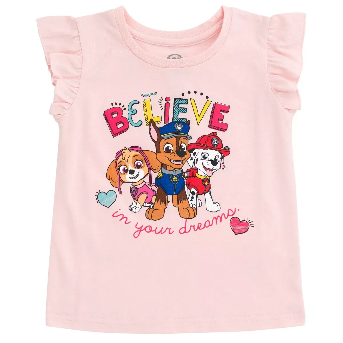 Детский комплект для девочек с принтом Tank Top Skirt and Bag 3 Piece Outfit Set PAW Patrol, Pink — фото 3