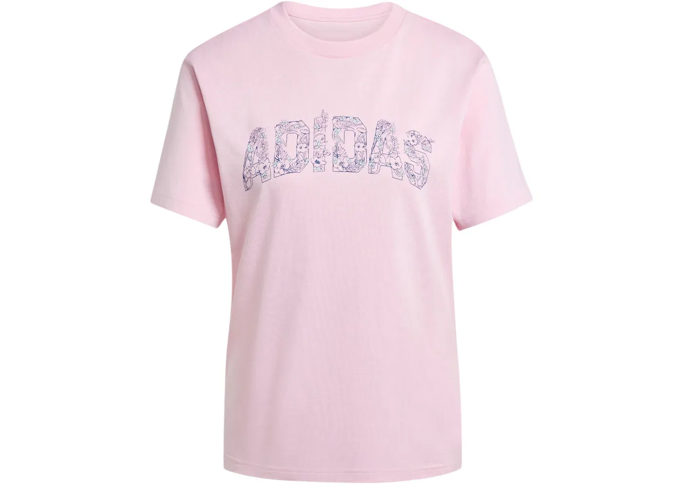 Женская футболка с принтом Tee Adidas, True Pink