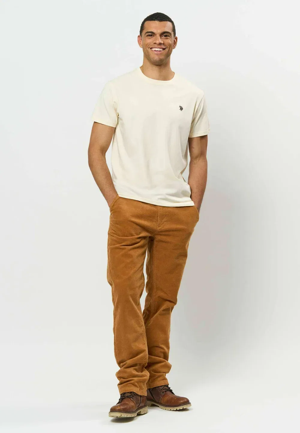 Футболка Umarjun - базовая футболка U.S. Polo Assn., Whitecap Gray — фото 2