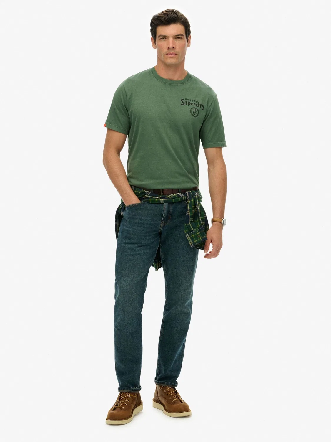 Футболка оверсайз Tokyo Narrative Loose T-Shirt Superdry, зеленый — фото 4