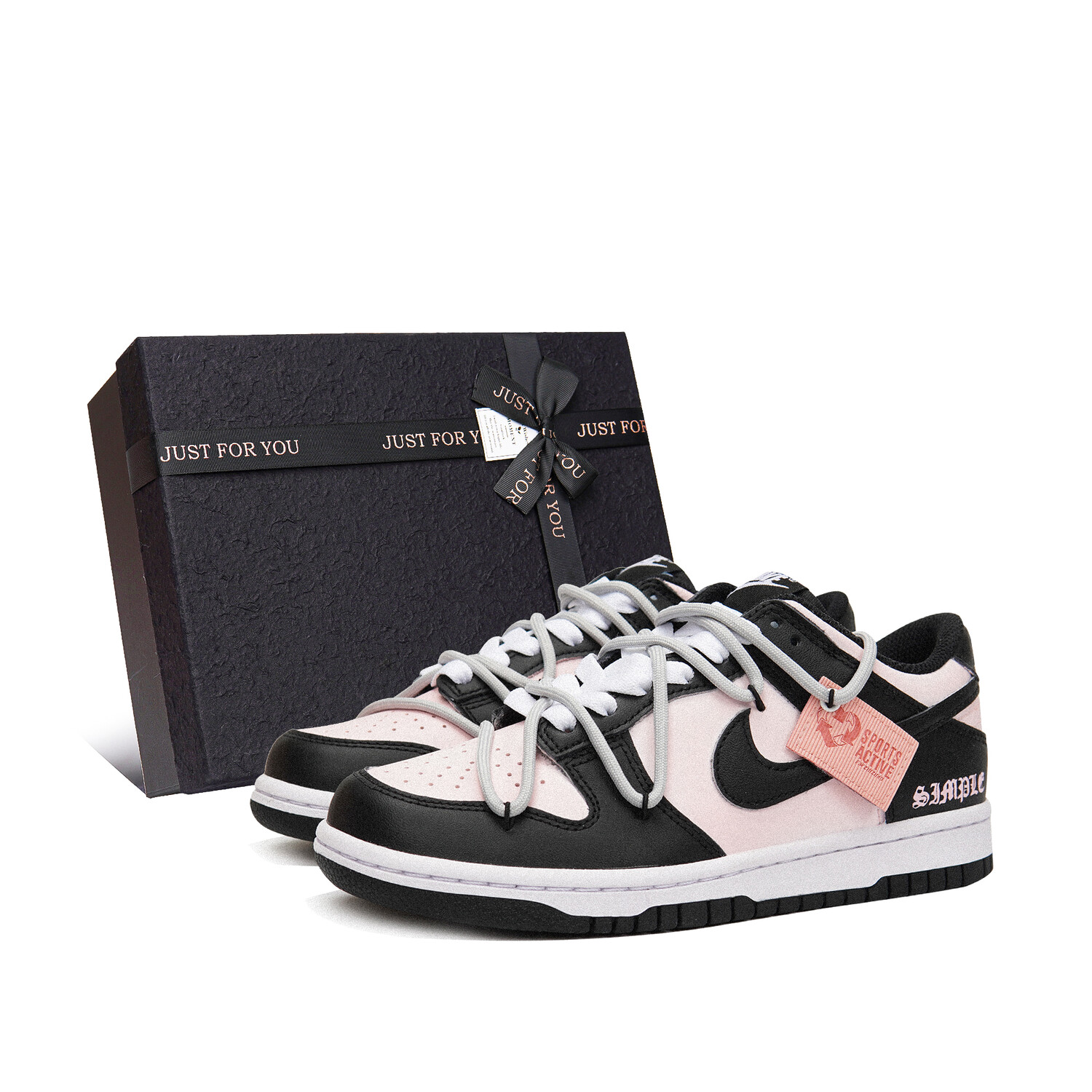 

Кроссовки Nike Dunk Skateboard Shoes Women's Low-Top Black Pink