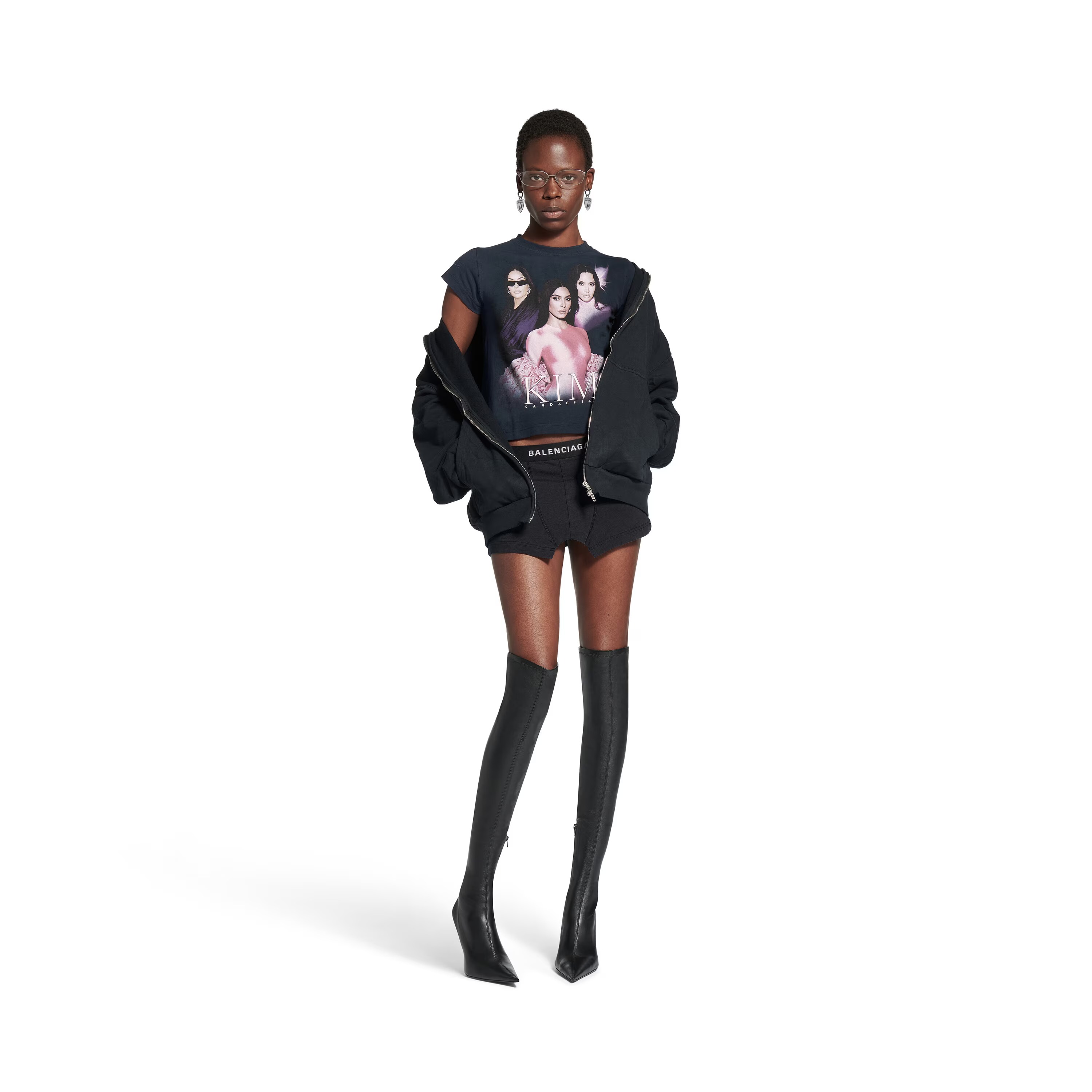 

Юбка-шорты Balenciaga Off Brief In Faded, черный