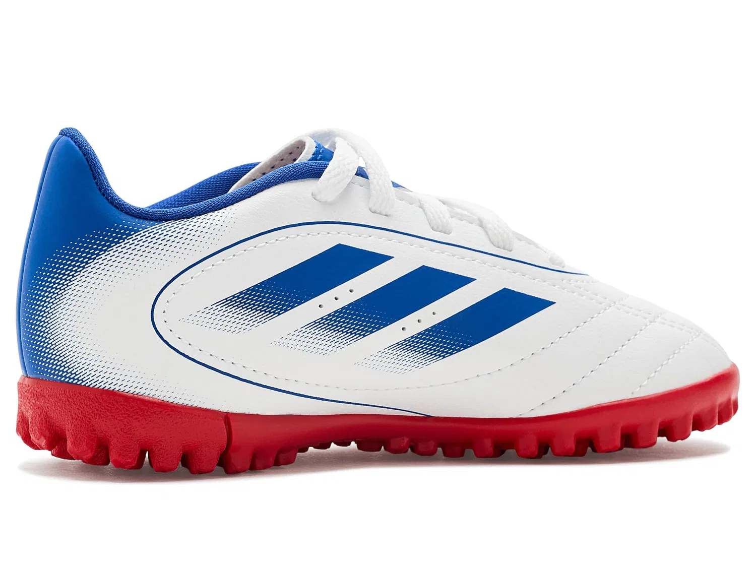Бутсы Goletto Ix Turf Football (для маленьких и больших детей) Adidas Kids, White/Team Royal Blue/Better Scarlet — фото 4
