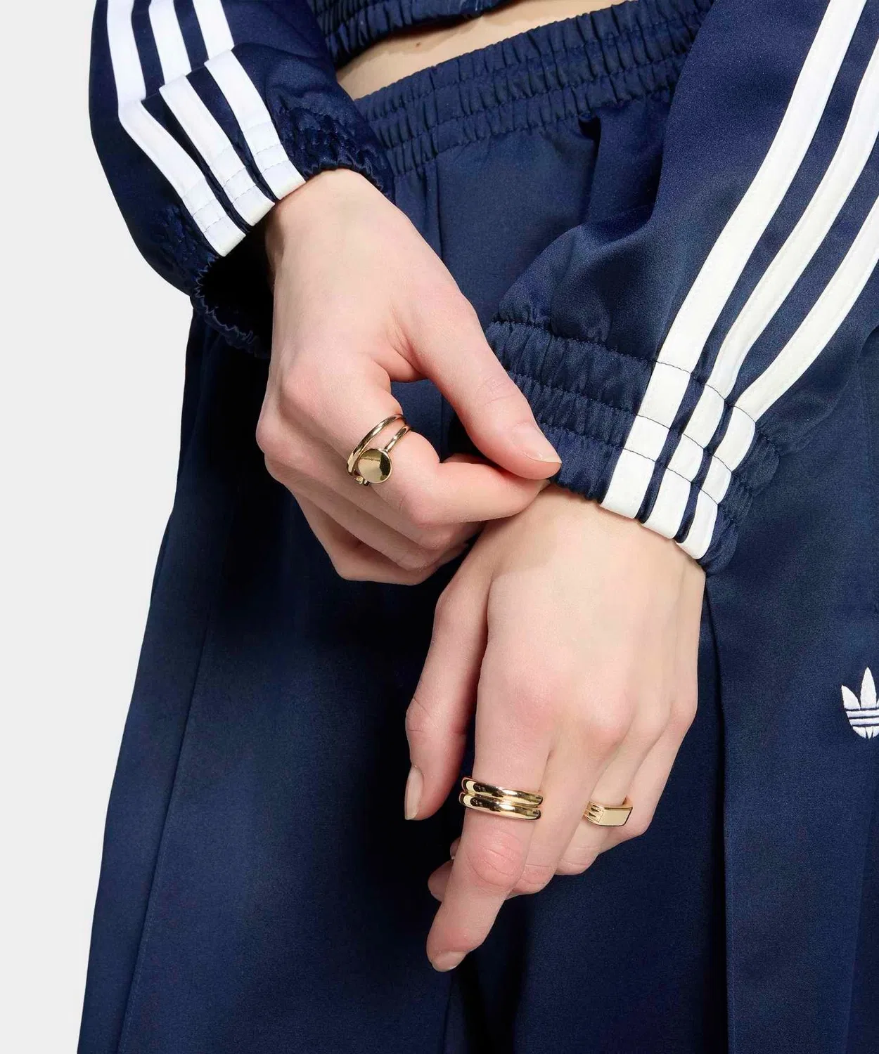 Женская куртка-трактор с сатиновой отделкой, модель SST Jacket Adidas, Blue — фото 4