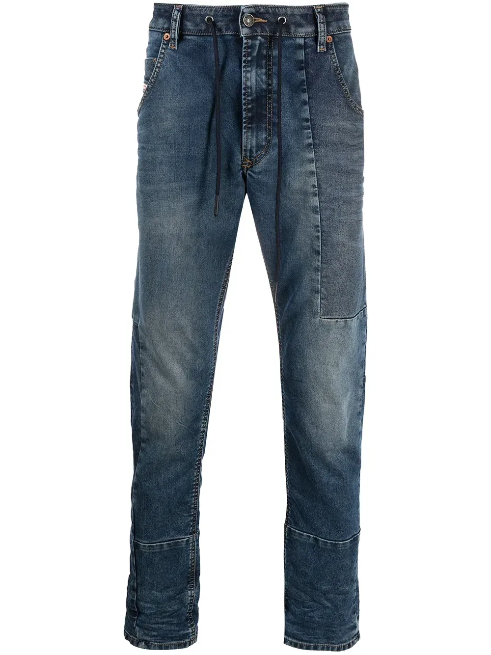 Джинсы с эффектом пертости Diesel, синий