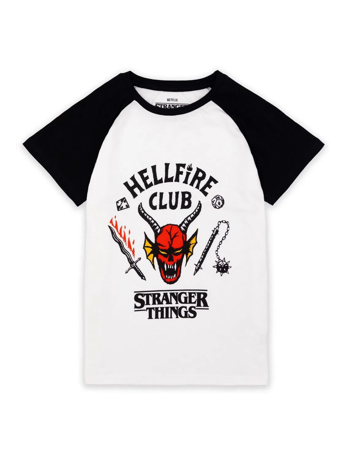Футболка с принтом Stranger Things Hellfire Club Vanilla Underground, белый