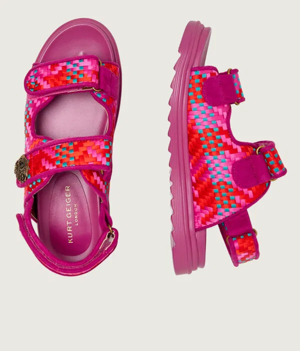 Детские сандалии для девочек с замшевой отделкой Mini Orson Kurt Geiger, Fuxia — фото 4