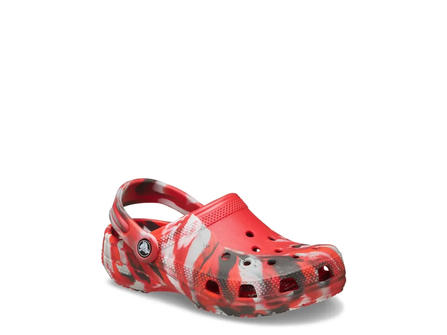 Клоги Classic Marbled, Crocs, серо-красный