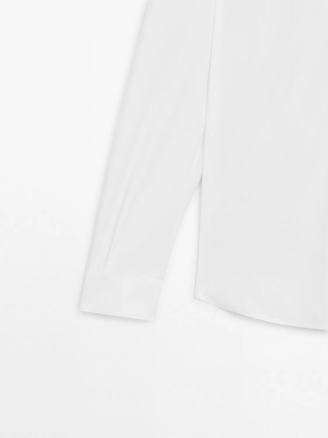 Облегающая эластичная рубашка Massimo Dutti, белый — фото 4