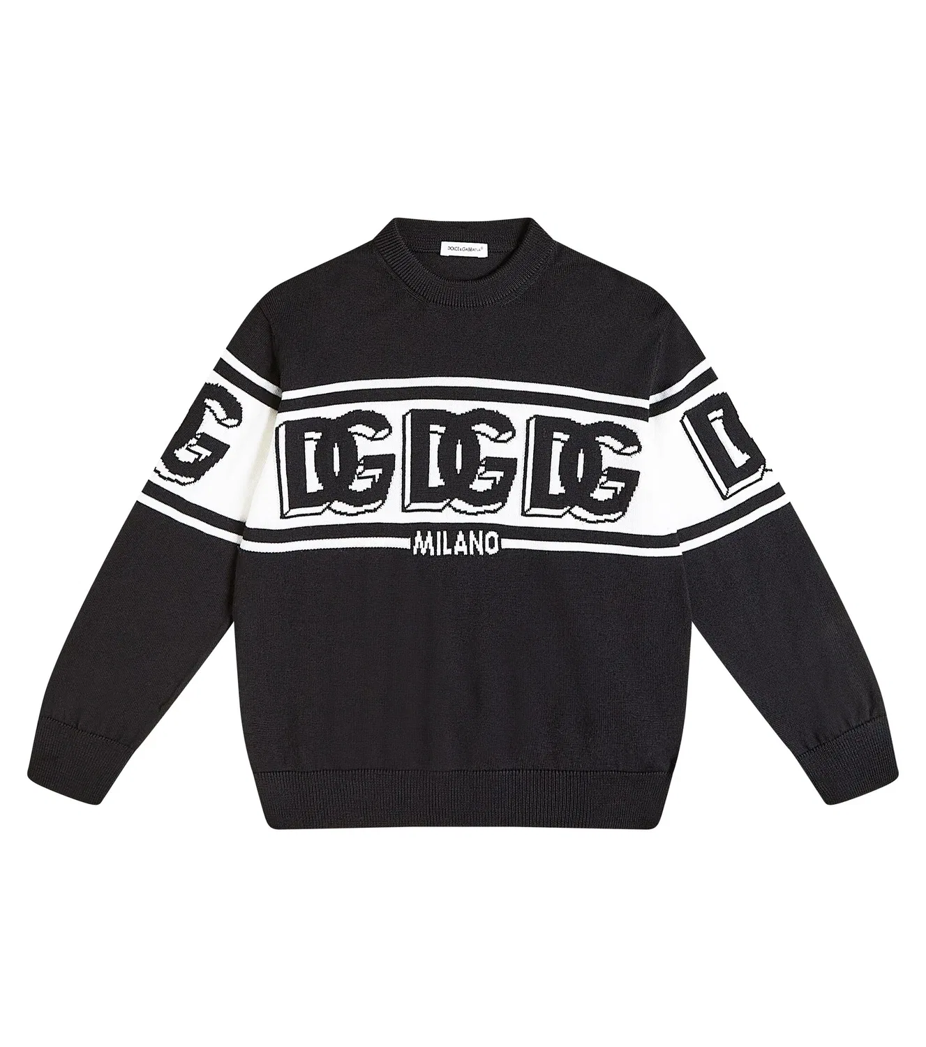 Свитер из натуральной шерсти Dolce&Gabbana Kids, черный
