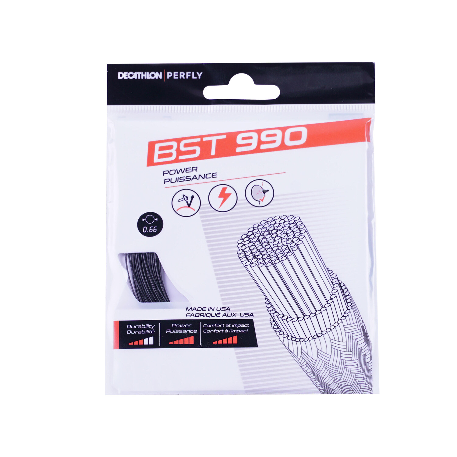 

Струна для бадминтона BST 930 белая PERFLY, белый