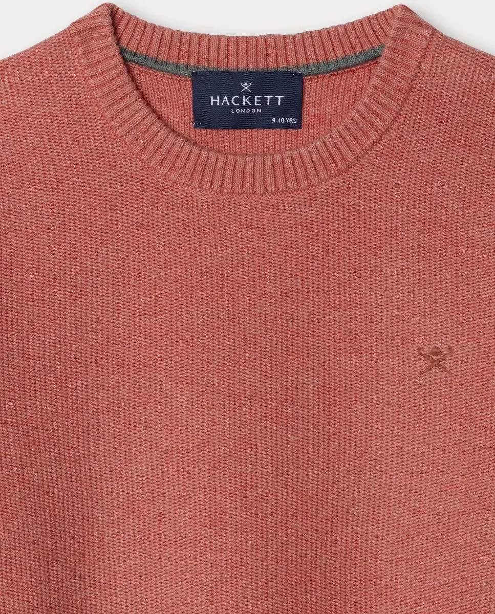 Детский джемпер с воротником-хомутом с рисунком Honeycomb Hackett, Naranja — фото 3