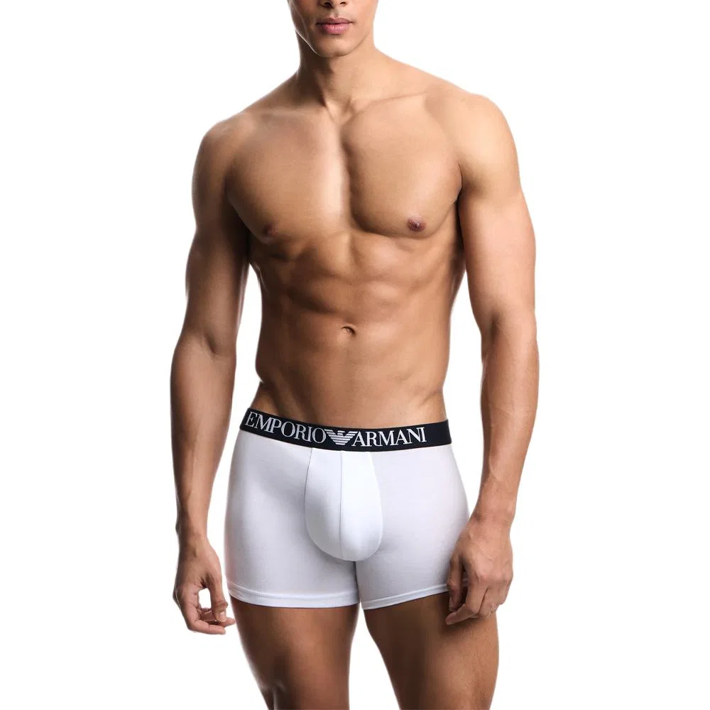 Боксеры 2 Pack, Emporio Armani, Blue White — фото 2