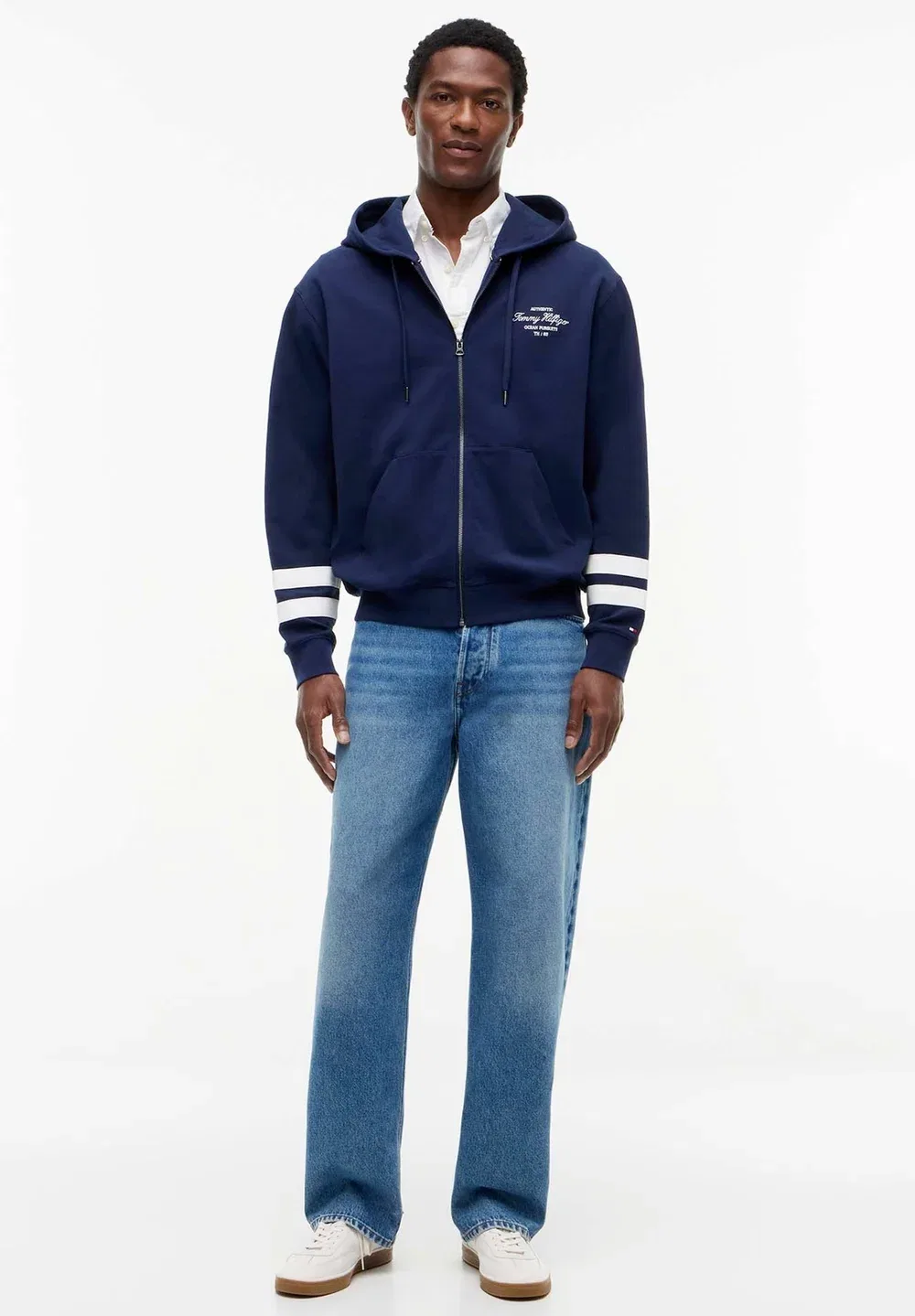 Жесткий диск с морским наконечником - толстовка на молнии Tommy Hilfiger, Carbon Navy — фото 2