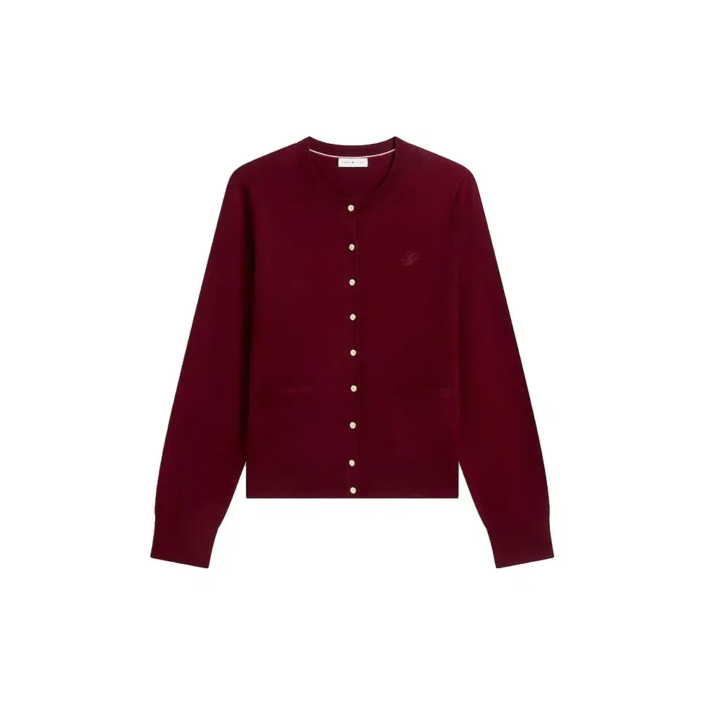 Женский кардиган из мериносовой шерсти Tommy hilfiger, Red