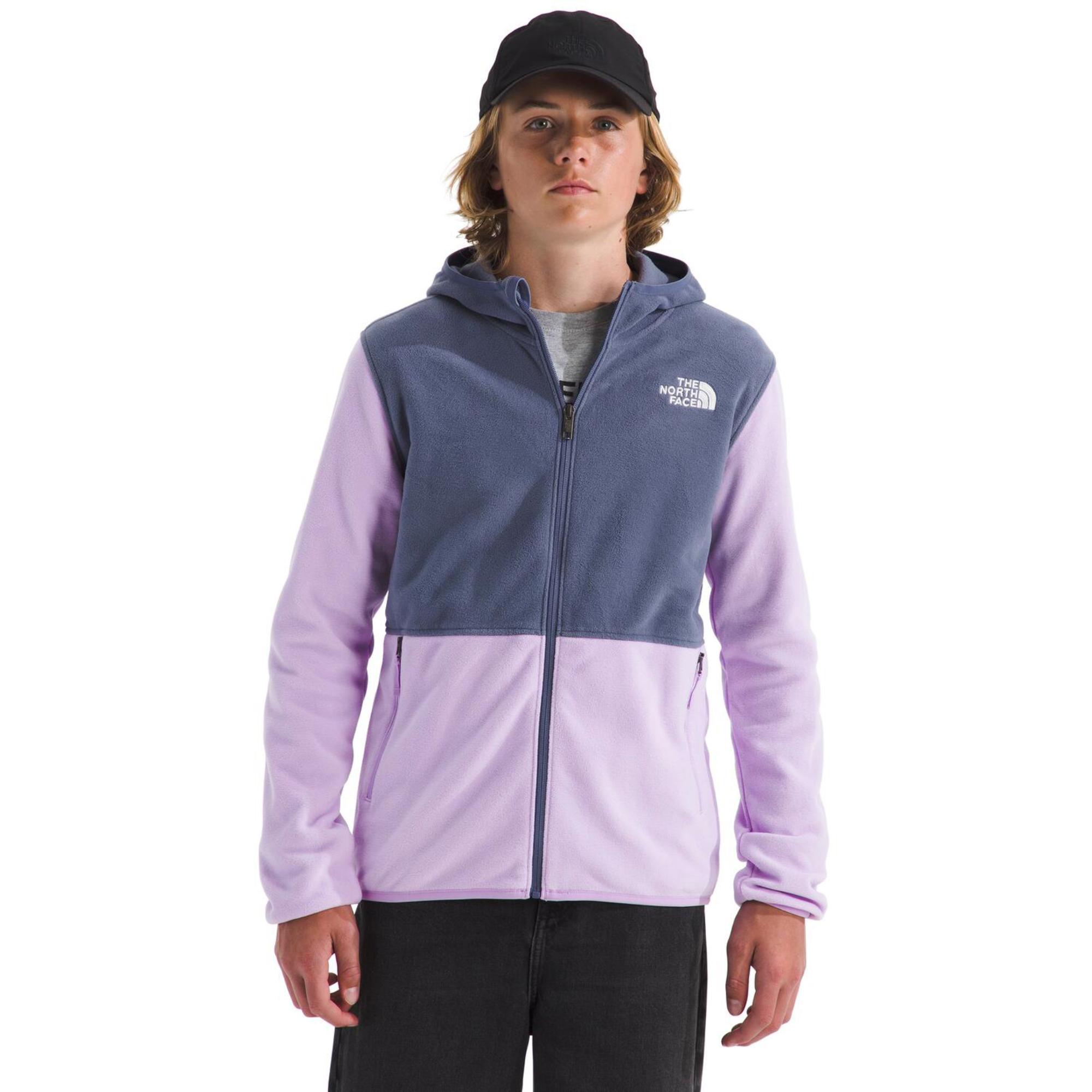 Детская толстовка на молнии Glacier The North Face, Lite Lilac/Twilight Galaxy — фото 4