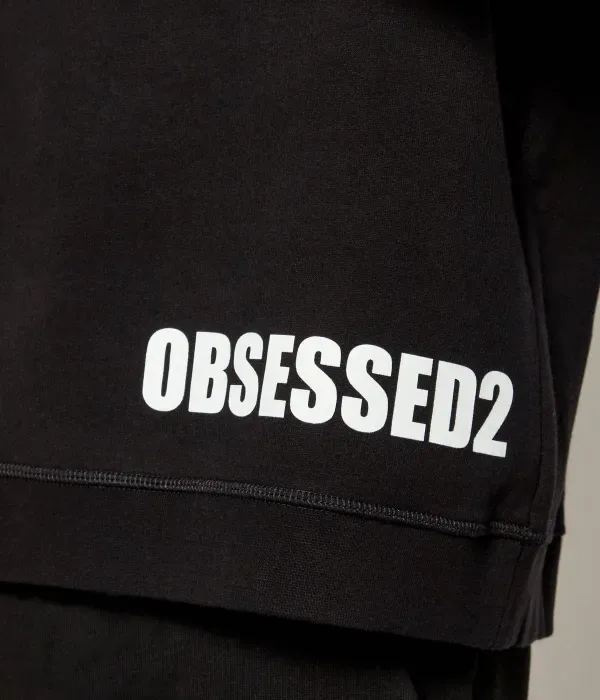 Толстовка Osessed2 relaxed fit Dsquared2, черный — фото 4