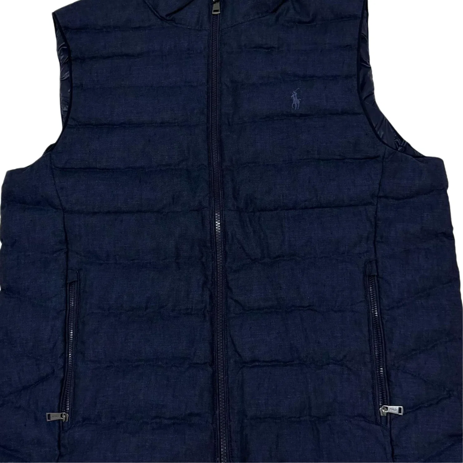 Мужской жилет с воротником-стойкой, прямой крой, Polo Ralph Lauren, Blue — фото 4