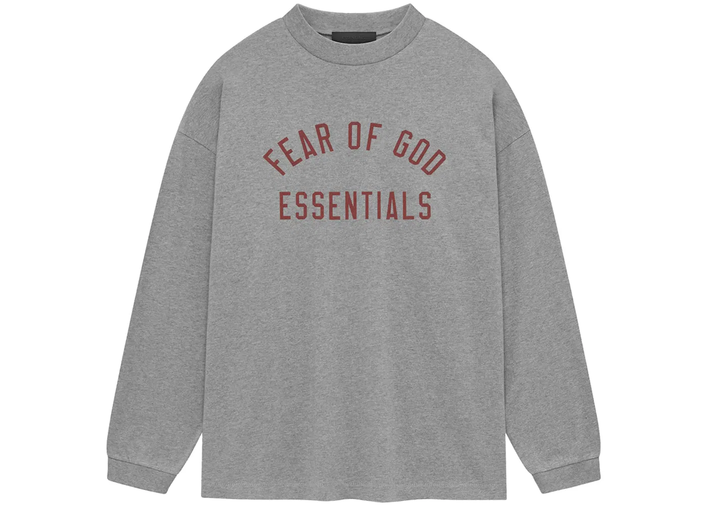 Мужская футболка с длинным рукавом Dark Heather Fear of God Essentials Jersey Long Sleeve Tee, Dark Heather