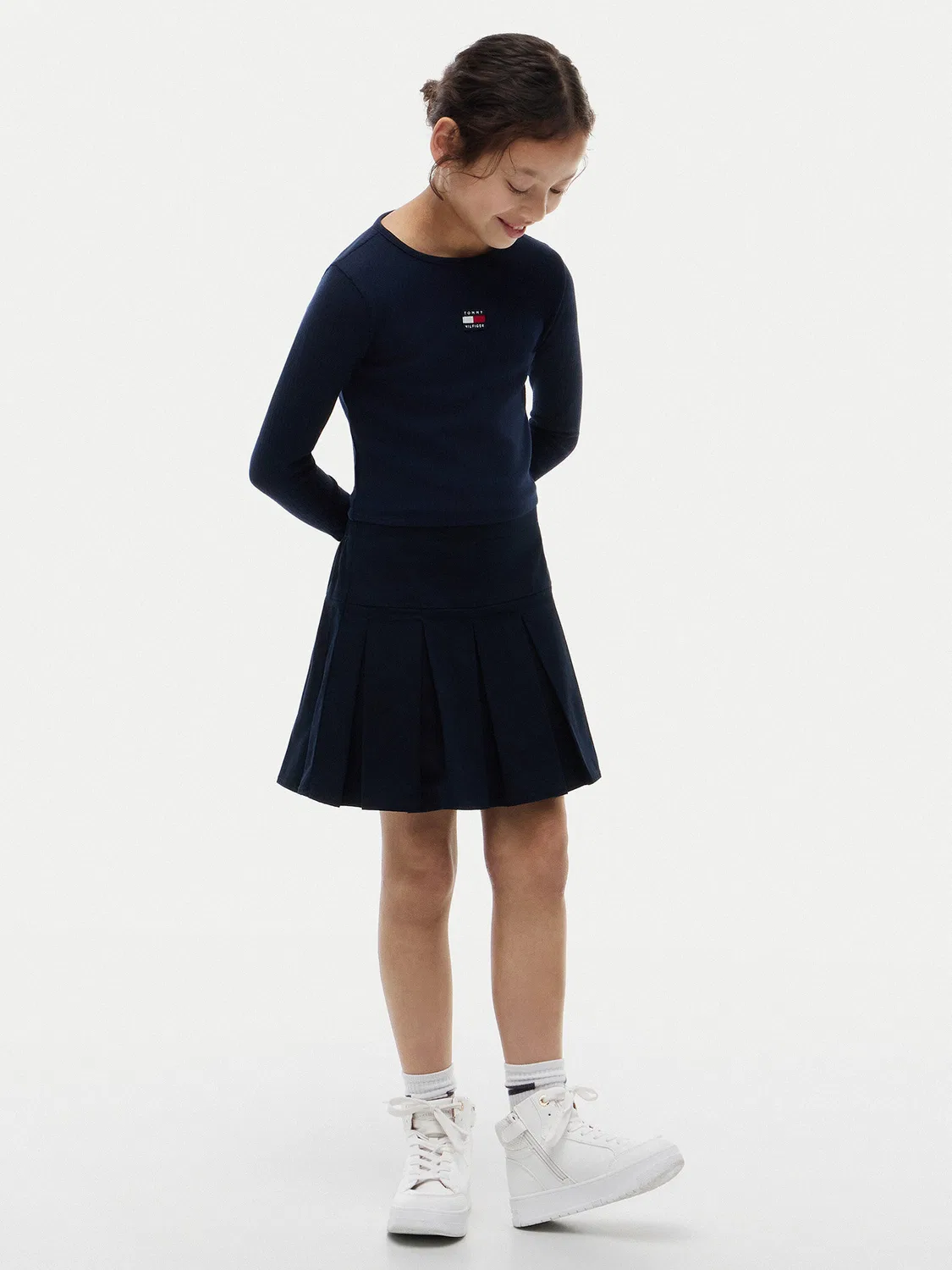 Блузка стандартного кроя для девочки Tommy Hilfiger, темно-синий — фото 2