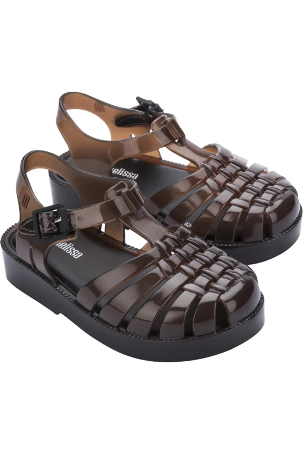 Сандалии для малышей и детей с фруктовым ароматом Possession Mini Melissa, Transparent Brown