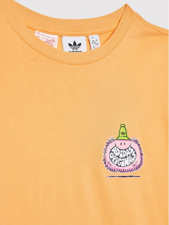 Футболка regular fit Adidas, оранжевый — фото 3