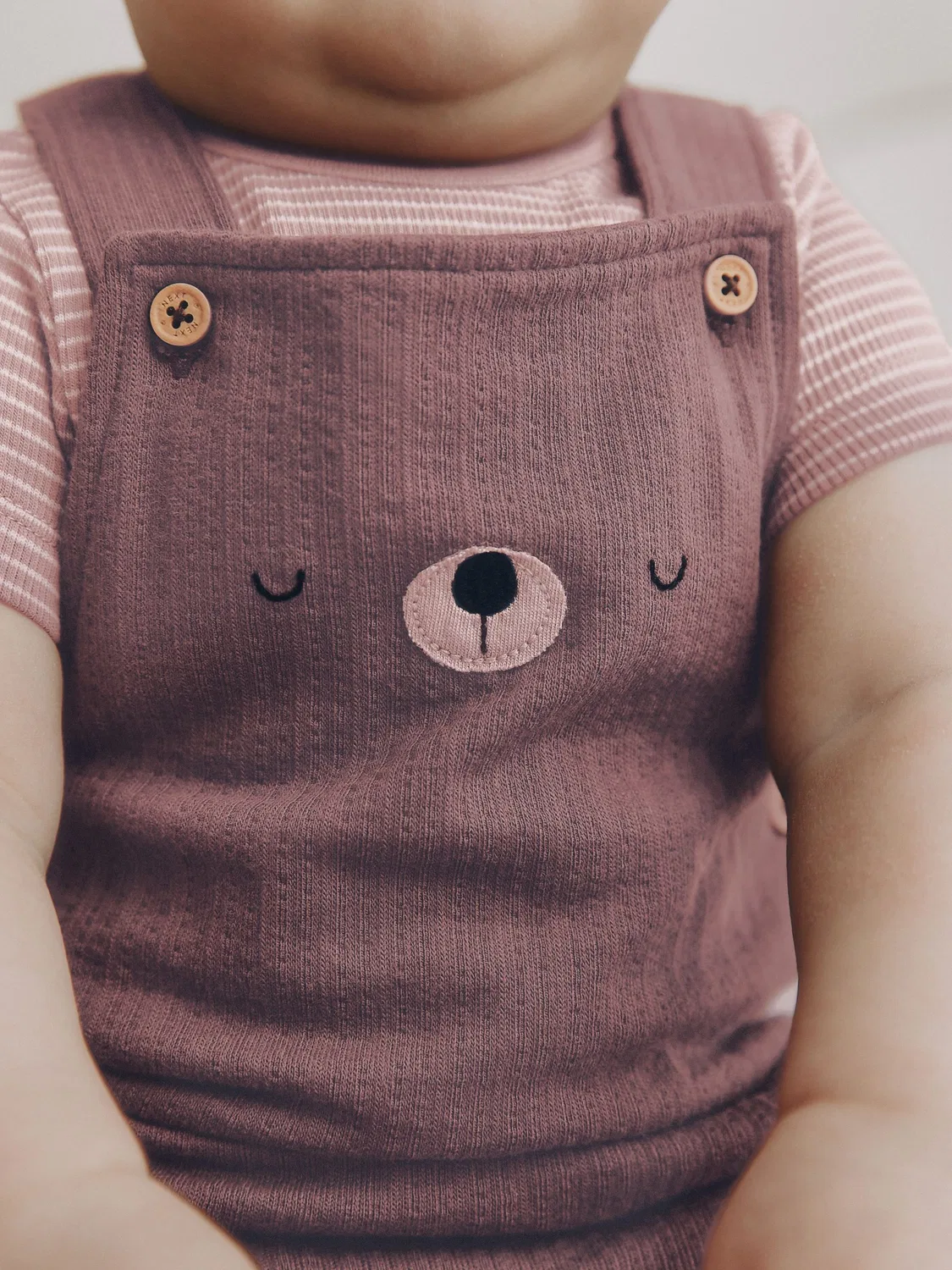 Next Комплект из трикотажного комбинезона и боди Brown Bear для ребенка (0 мес.-2 года) — фото 3