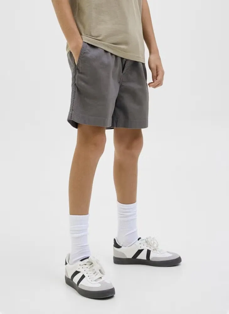 Шорты детские на кулиске с логотипом Jack & Jones Junior, серый